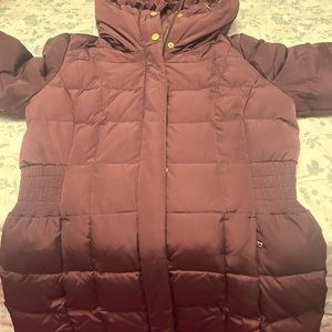 Cole Haan Puffer Coat- gently used;color is Merlot